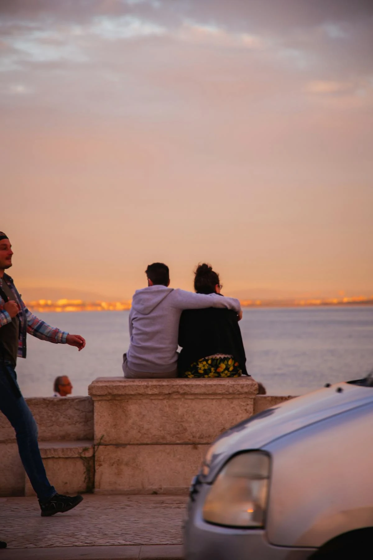 Close-up of a brass clock face showing early morning, 6:47 AM