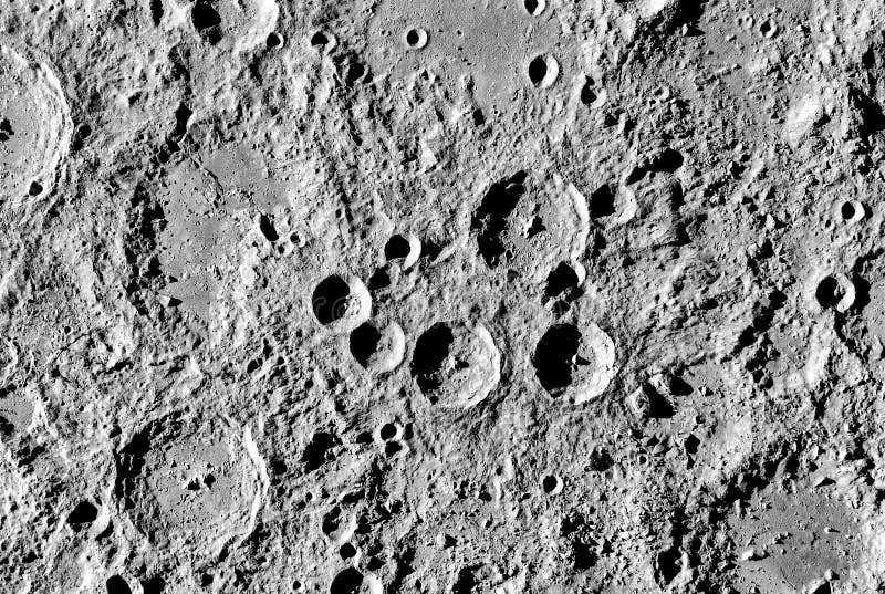 Gray lunar surface with craters