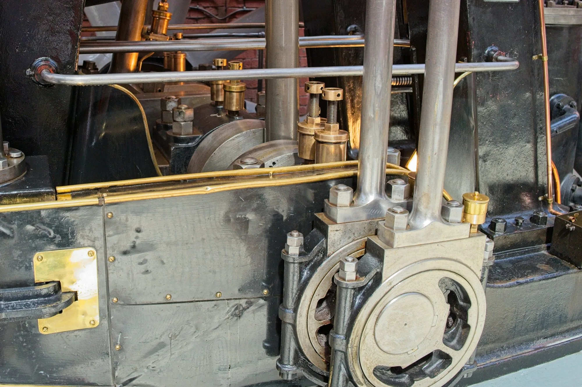 Vintage industrial workshop with gears and machinery
