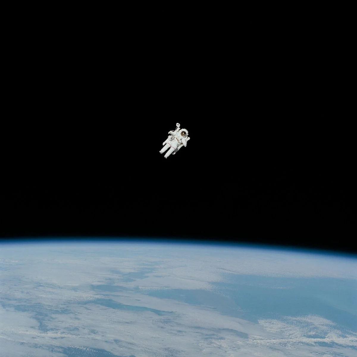 A lone astronaut in the void — Sam Bell's isolation made visual